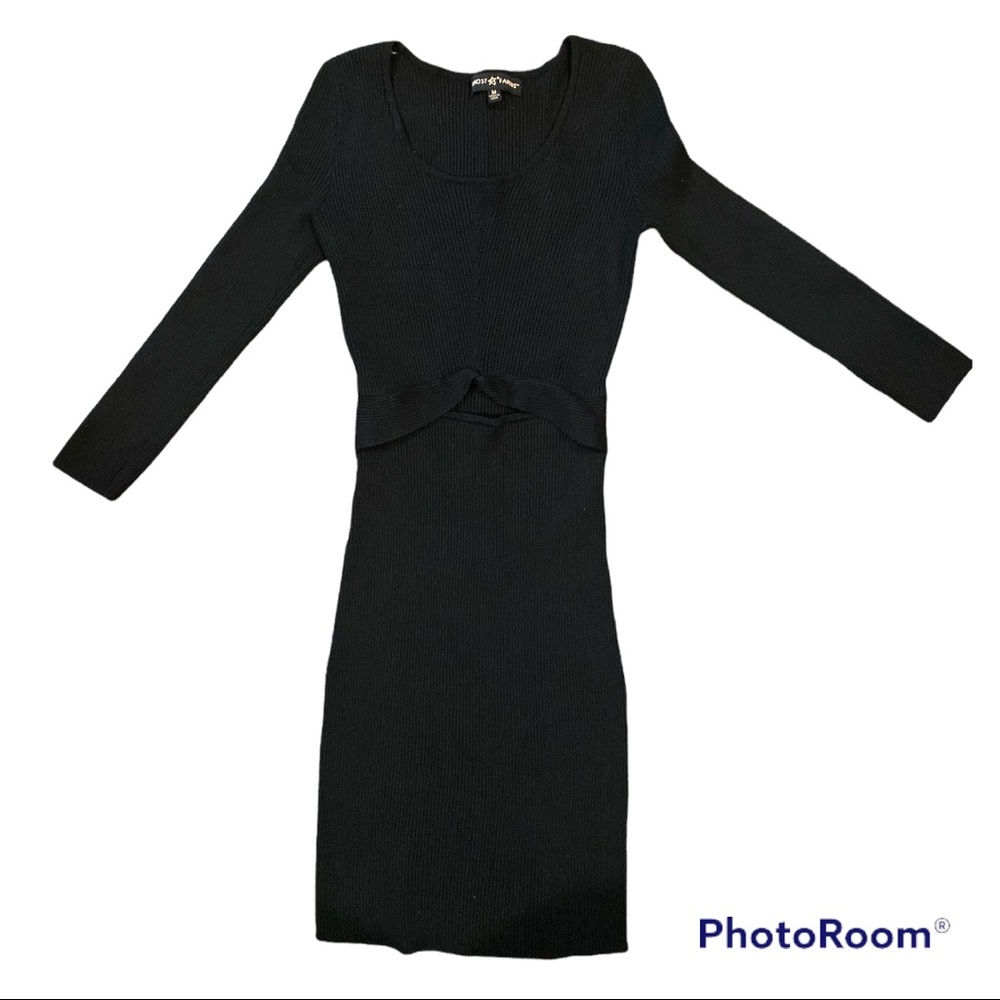 Almost Famous black long sleeve midi dress.